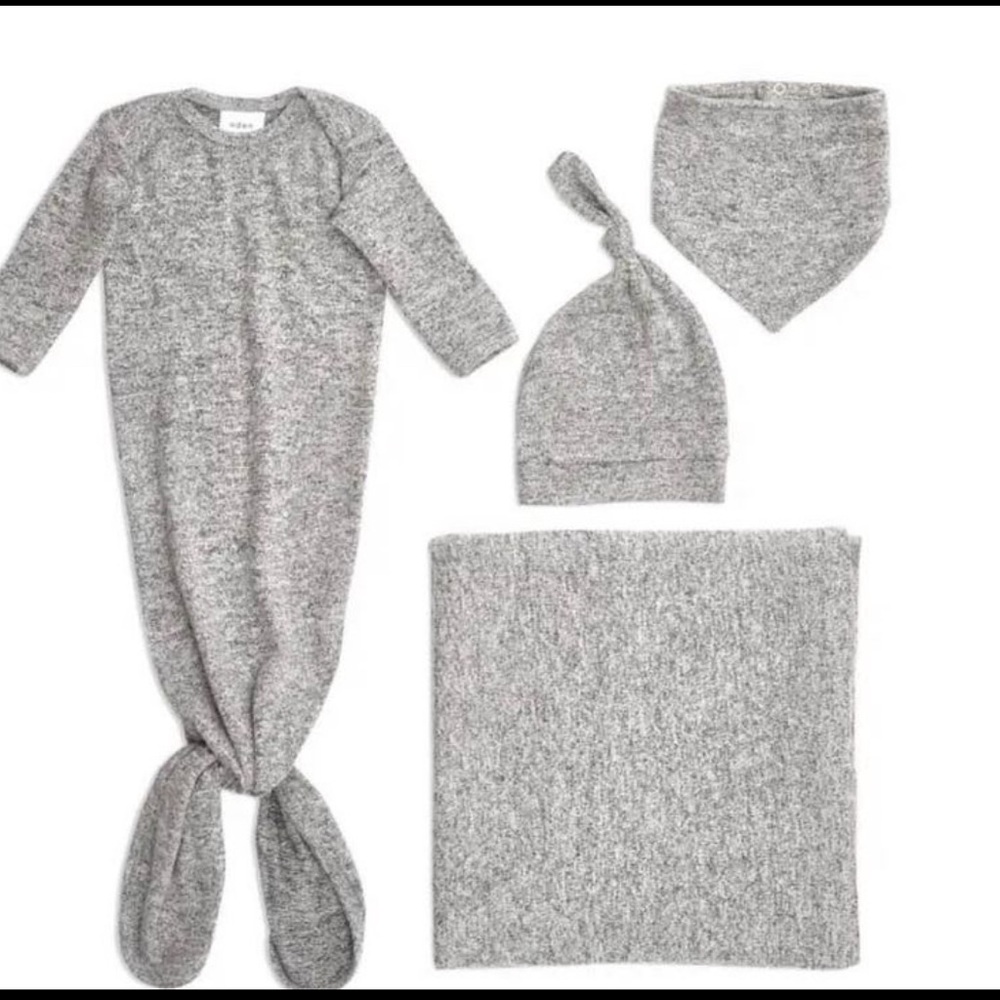 NEW Adan & Anais Snuggle NEWBORN GIFT SET - Heather Gray